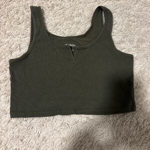 Wild Fable Dark Green Crop Top